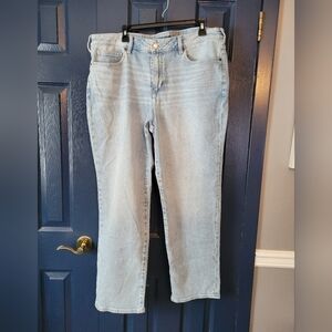 Lands' End Women's Straight Leg Jeans - Light Blue